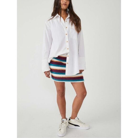 NWT Free People Ciara Sweater Mini Skirt / Fig Jam Combo Size M - Picture 5 of 14